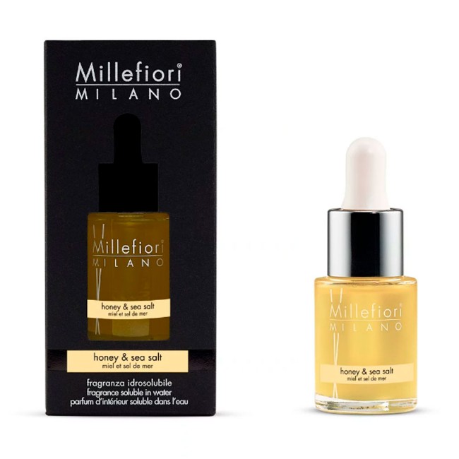 Millefiori Ricarica per Diffusore ad Ultrasuoni Fragranza Idrosolubile Honey & Sea Salt 15 ml