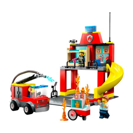 LEGO City Caserma dei Pompieri e Autopompa 60375