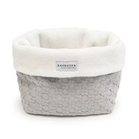 Cestino Portaoggetti Neonato SoftStone Pearl Grey