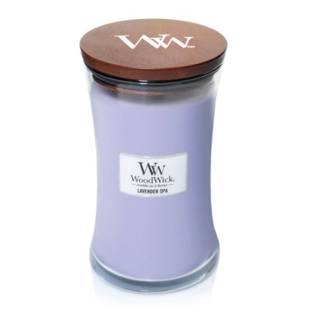 Woodwick Candela Grande con Stoppino Scoppiettante Lavender Spa 130 Ore