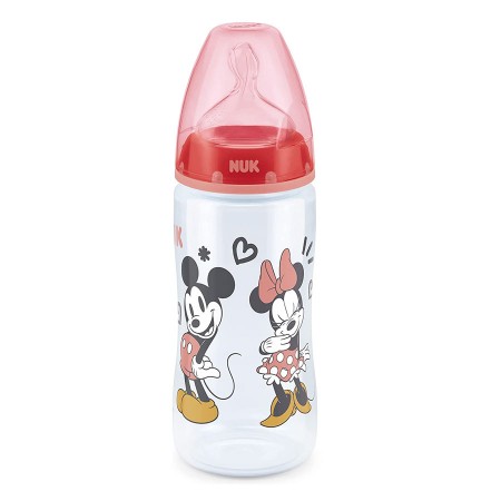 Nuk Biberon First Choice Plus Disney Minnie in Polipropilene con Controllo della Temperatura, 6-18m, 300ml
