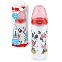 Nuk Biberon First Choice Plus Disney Minnie in Polipropilene con Controllo della Temperatura, 6-18m, 300ml