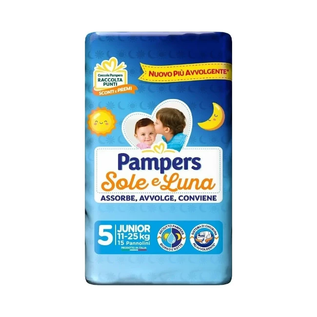 Pampers Pannolini Sole e Luna Junior 5, 16 pezzi di Pampers