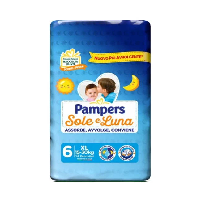 Pampers Pannolini Sole e Luna XL 6, 13 pezzi di Pampers