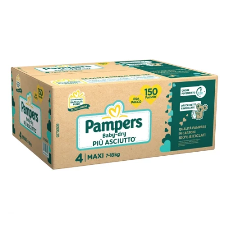 Pannolini Baby Dry Maxi 4 - Esapack 150 pezzi Pampers