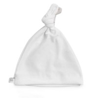 Bamboom Cappellino Neonato Hoodie Elf con Nodo Pure 0m+ - White