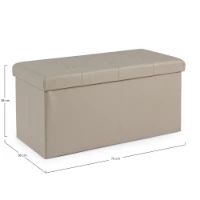 Bizzotto Pouf Contenitore Rettangolo Tortora