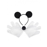 Carnival Toys Set Mickey Mouse con Cerchietto, Guanti e Naso