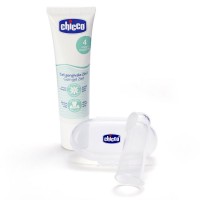 Chicco Set Igiene Orale Primi Mesi Oral Care con Spazzolino da dito, Gel e Custodia Trasporto