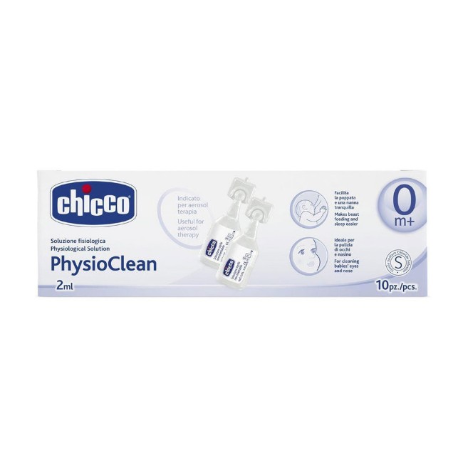 Chicco Soluzione Fisiologica Physioclean per Pulizia Naso e Occhi 10x5ml 