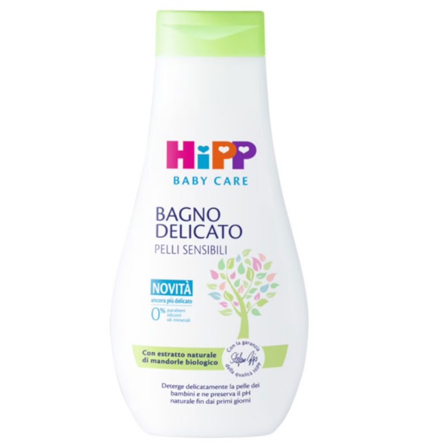 HiPP Bagno Delicato Bagnoschiuma per Bambini con Estratto Mandorle Bio, 350ml
