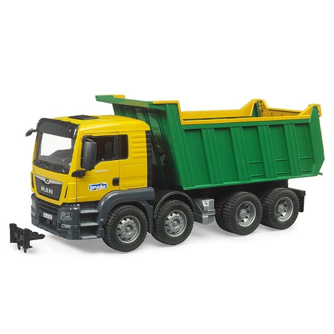 Camion giocattolo Bruder Man per trasporto legname con gru di carico