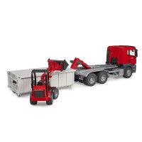 Bruder Camion MAN TGS con Container Scarrabile e Pala Caricatrice Schaffer 03767