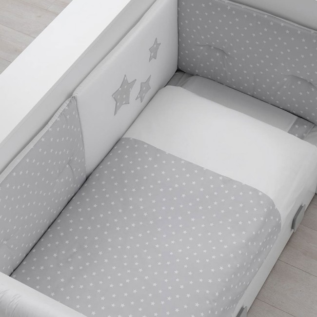 Erbesi Piumone Sfilabile Lettino Easy con Piumone e Paracolpi - Grigio