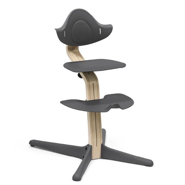 Stokke Sedia Evolutiva Nomi funzione Sdraietta, Seggiolone Pappa, Sedia Bambino - dalla nascita - Naturale e Anthracite