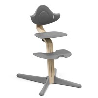 Stokke Sedia Evolutiva Nomi funzione Sdraietta, Seggiolone Pappa, Sedia Bambino - dalla nascita - Naturale e Grigio