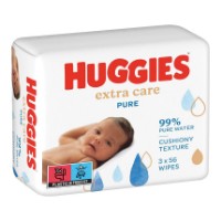 Huggies Salviette Pure Extra Care all'acqua pura, confezione da 168 salviette