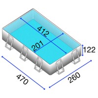 Piscina Rettangolare Power Steel 56456 - 412x201x122cm