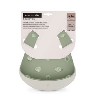 Suavinex Bavaglino Pappa Bipack in Silicone - Verde Lago