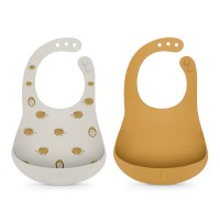 Suavinex Bavaglino Pappa Bipack in Silicone - Mango