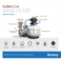 Bestway Filtro a Sabbia Flowclear 5.678l/h 58497_NG