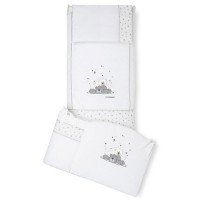 Foppapedretti Completo Piumone Pikkoletto Dolcestella con Paracolpi e Federa Cuscino - Bianco