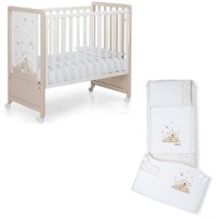 Foppapedretti Lettino Culla Pikkoletto Dolcestella con Set Piumone Letto - Tortora