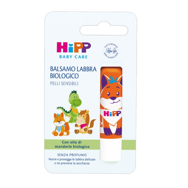 Hipp Balsamo Labbra Biologico per Bambini con Olio di Mandorle Bio