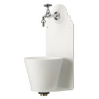 Belfer Fontana a parete completa di rubinetto Trattamento antiruggine Bianco