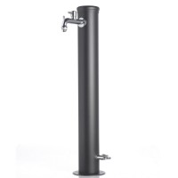 Belfer Fontana a Colonna Tonda in Ferro con Doppio Rubinetto 42ARR Antracite