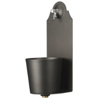Belfer Fontana a parete Antracite in acciaio completa di rubinetto 42PRX zincata