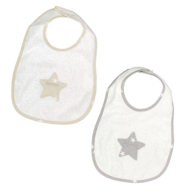 Andy&Helen Bavaglio con Chiusura a Strappo in Cotone con Stella Ricamata - Taglia Media