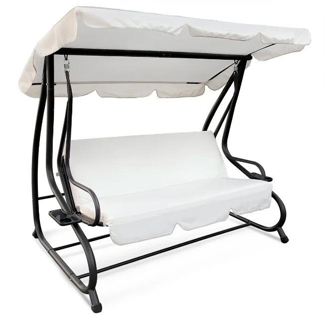 Dondolo 3 Posti Trasformabile in Letto 200 x 120 x 164 cm