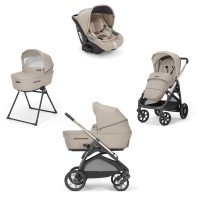 Inglesina System Quattro Aptica con Passeggino, Navicella, Stand Up e Seggiolino Auto Cab - Pashimina Beige