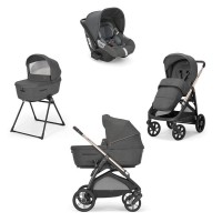 Inglesina System Quattro Aptica con Passeggino, Navicella, Stand Up e Seggiolino Auto Cab - Velvet Grey