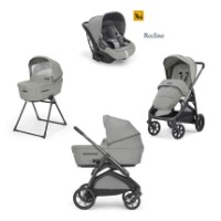 Inglesina System Quattro Aptica con Passeggino, Navicella, Stand Up e Seggiolino Auto Darwin Recline i-Size - Satin Grey