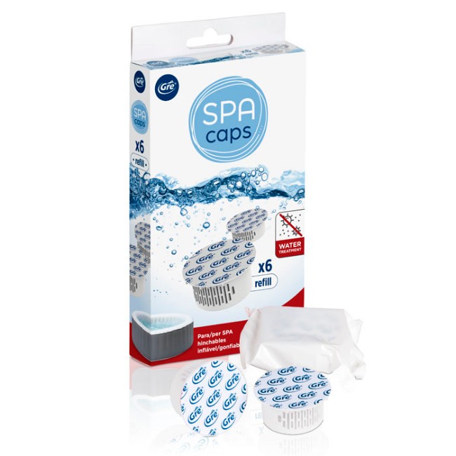 Gre Ricariche Spa Dosing Cap Kit per il trattamento dell'acqua della Spa SCAPEPI60 sei caps