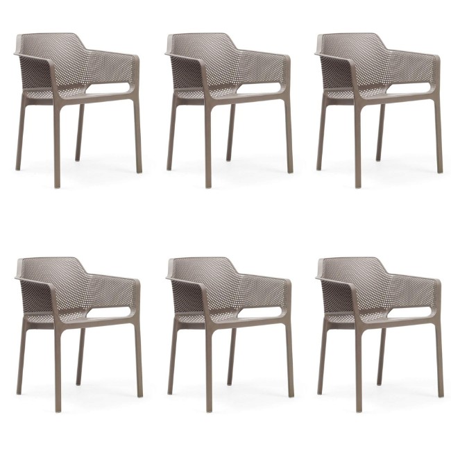 Paniate Set da Sedie con braccioli poltrona Net Nardi in resina