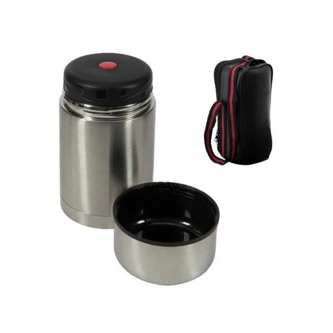 Ilsa Portavivande Termico in Acciaio Inox con Custodia 1 litro