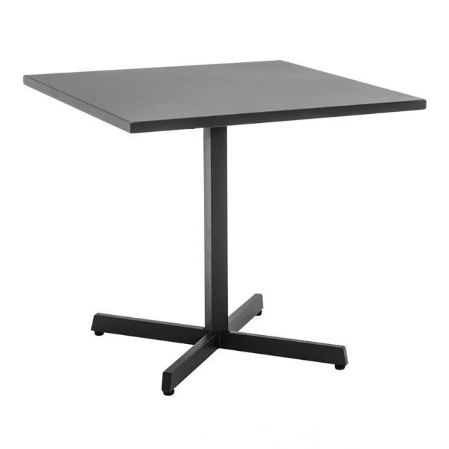 Tavolo Quadrato Pieghevole Flappy in Acciaio 80xH74 cm	