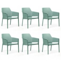 Nardi set 6 poltrone per esterno Net Relax in resina salice