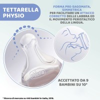 Chicco Biberon Benessere con Tettarella Physio, Flusso Lento - 150ml