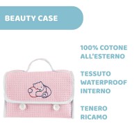 Chicco Beauty Baby Cosmetic Set per la Nascita con Pasta Cambio, Detergenti Natural Sensation e Salviette - Rosa