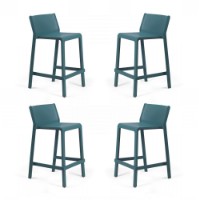 Nardi Set da 4 Sgabelli impilabili Trill Mini in resina