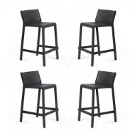 Nardi Set da 4 Sgabelli impilabili Trill Mini in resina