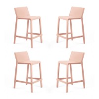 Nardi Set da 4 Sgabelli impilabili Trill Mini in resina