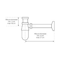 Belfer Sifone in Ottone Cromato per gli Articoli 42/PR e 42/PRX