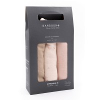 Bamboom 3 Pack Swaddle in bambù organico, 70x70cm - Bouquet, Soft Pink e Camel