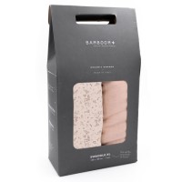 Bamboom 2Pack Swaddle XL in bambù organico, 120x120cm - Sophie e Soft Pink
