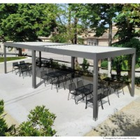 pergola bioclimatica in alluminio eclettica di giulio barbieri 4x3 metri grigio marezzato termoisolata e fonoisolata